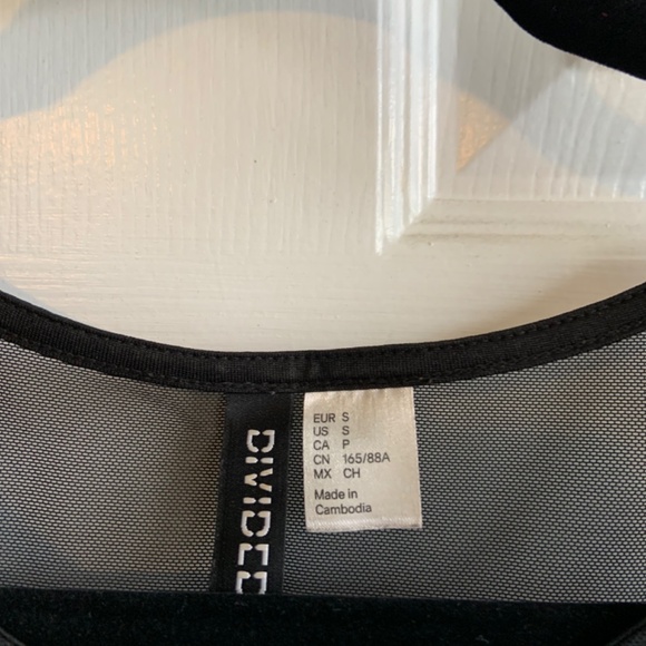 H&M - Small - Mini - Black and mesh dress - Picture 3 of 3